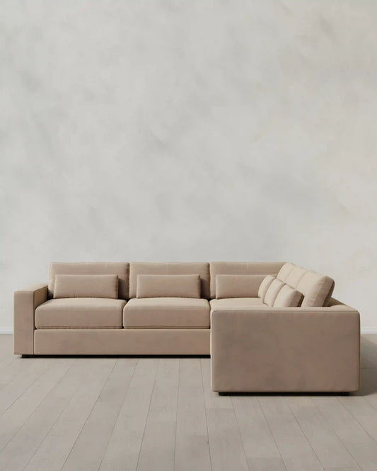Ashford Deep Seat L Sectional in Performance Velvet