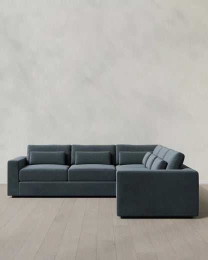 Ashford Deep Seat L Sectional in Performance Velvet