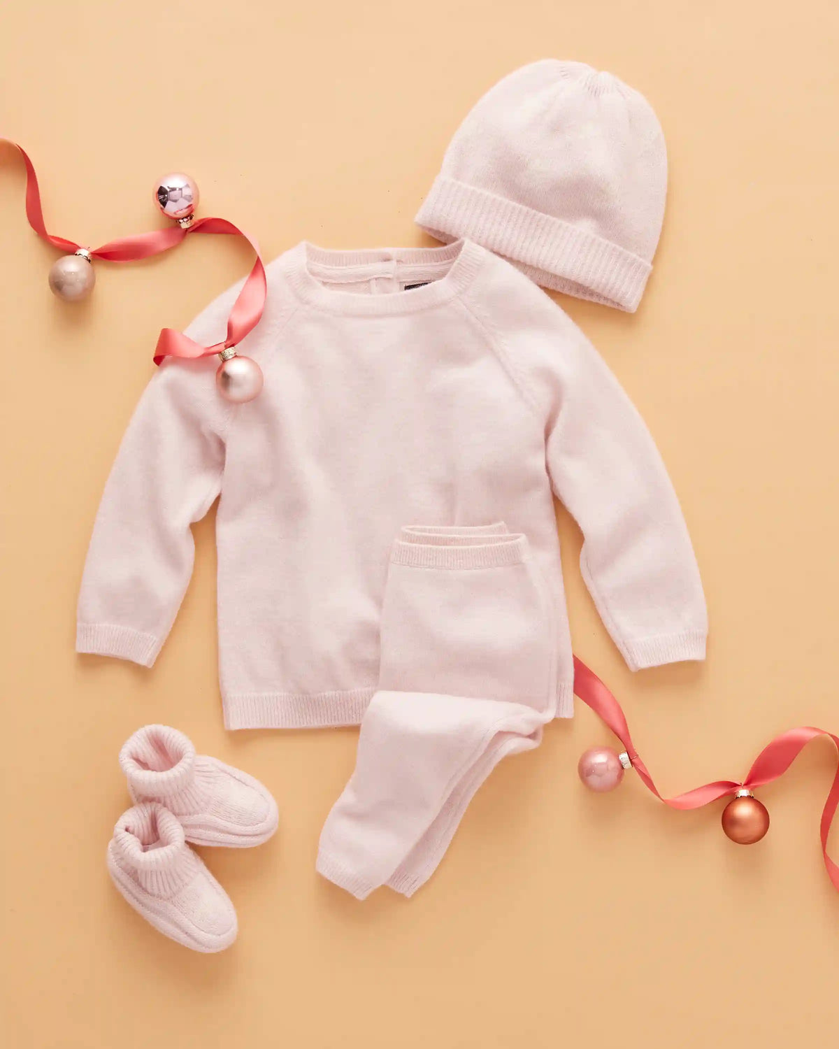Washable Cashmere Beanie & Bootie Set