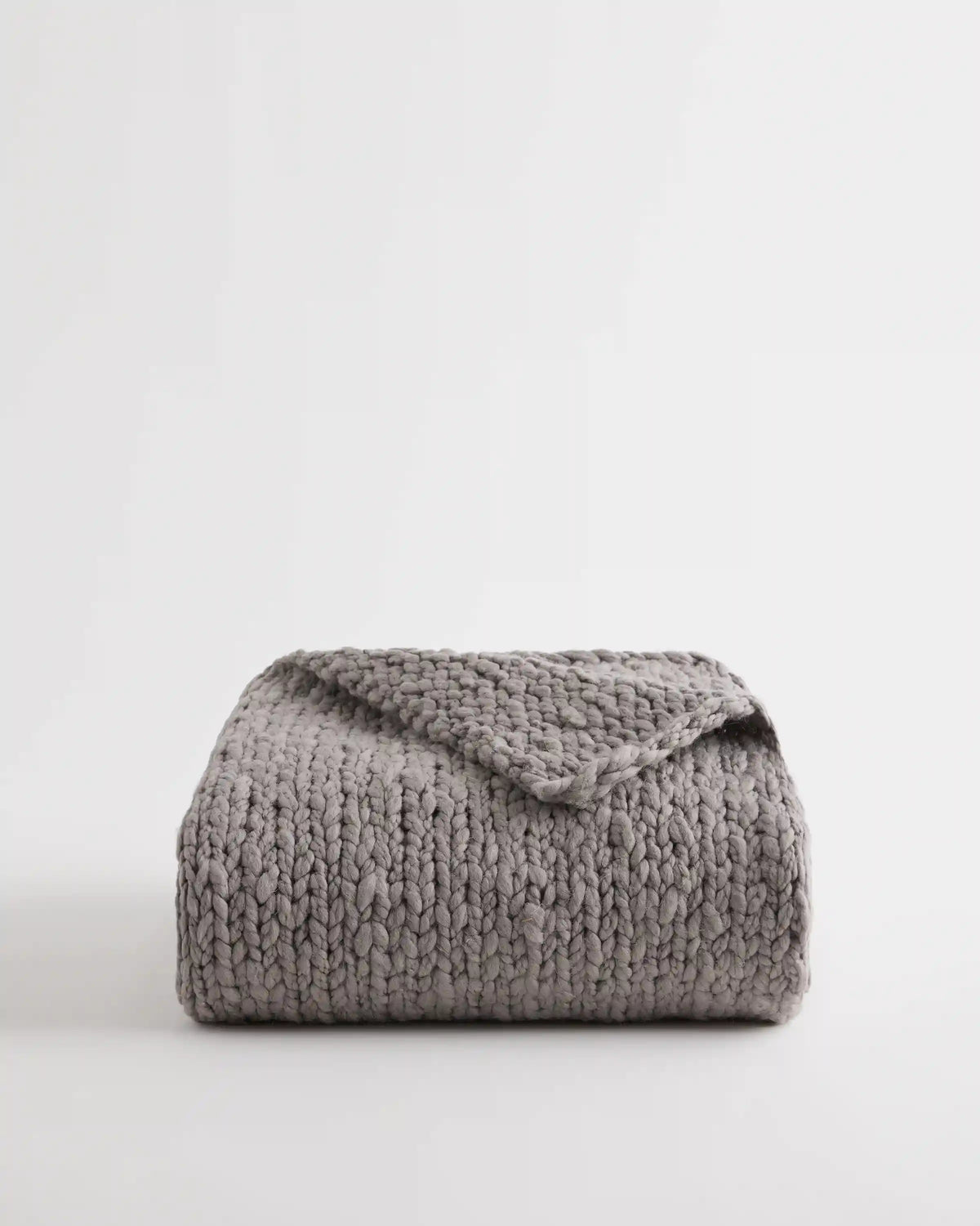 Chunky Hand Knit Wool Throw