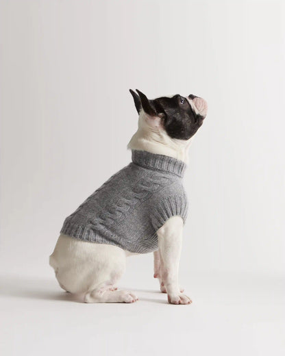 Mongolian Cashmere Cable Knit Dog Sweater