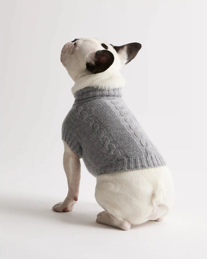 Mongolian Cashmere Cable Knit Dog Sweater