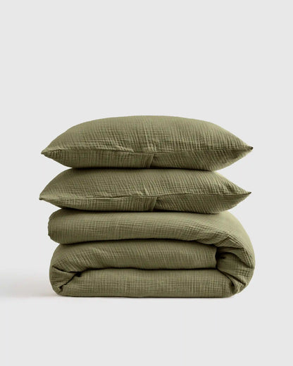 Organic Cotton Gauze Duvet Cover Set