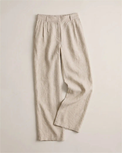 100% European Linen Pleated Trouser