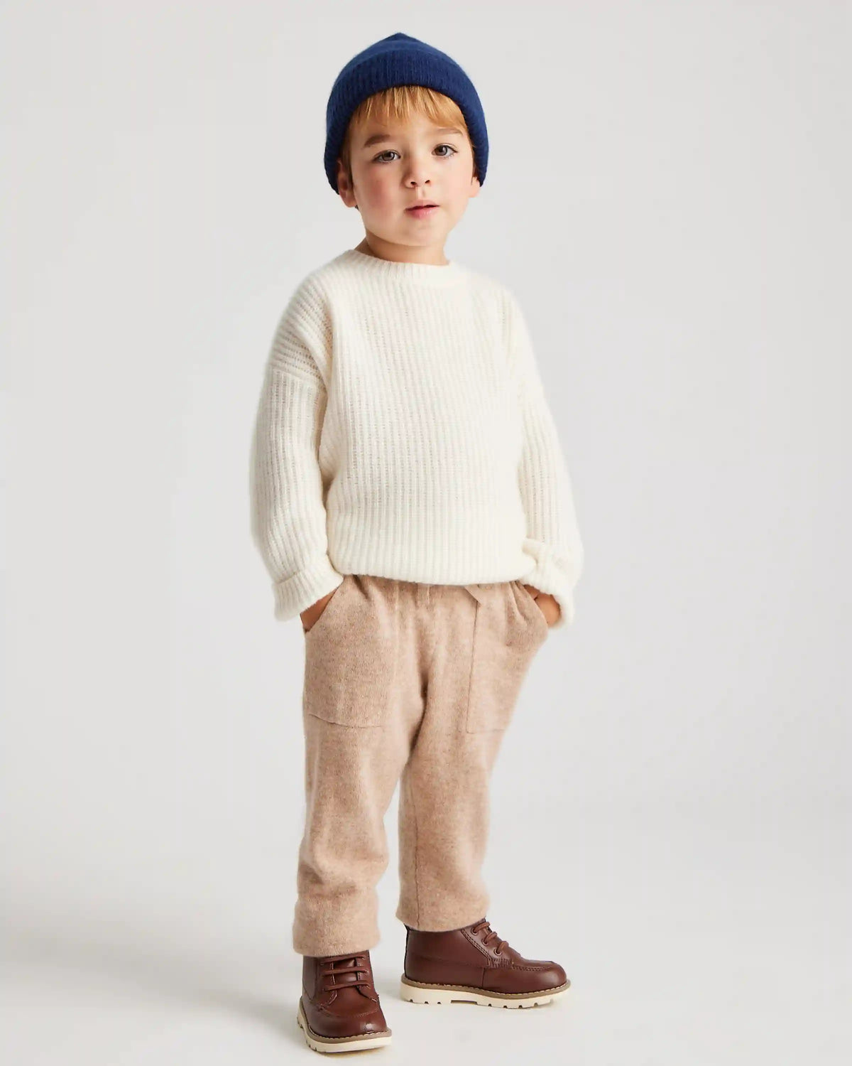 Washable Cashmere Fisherman Tunic Sweater