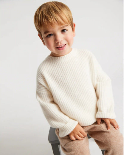 Washable Cashmere Fisherman Tunic Sweater