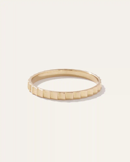 14k Gold Ridge Band