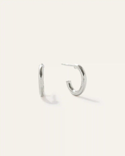 14K Gold Half Huggie Hoops