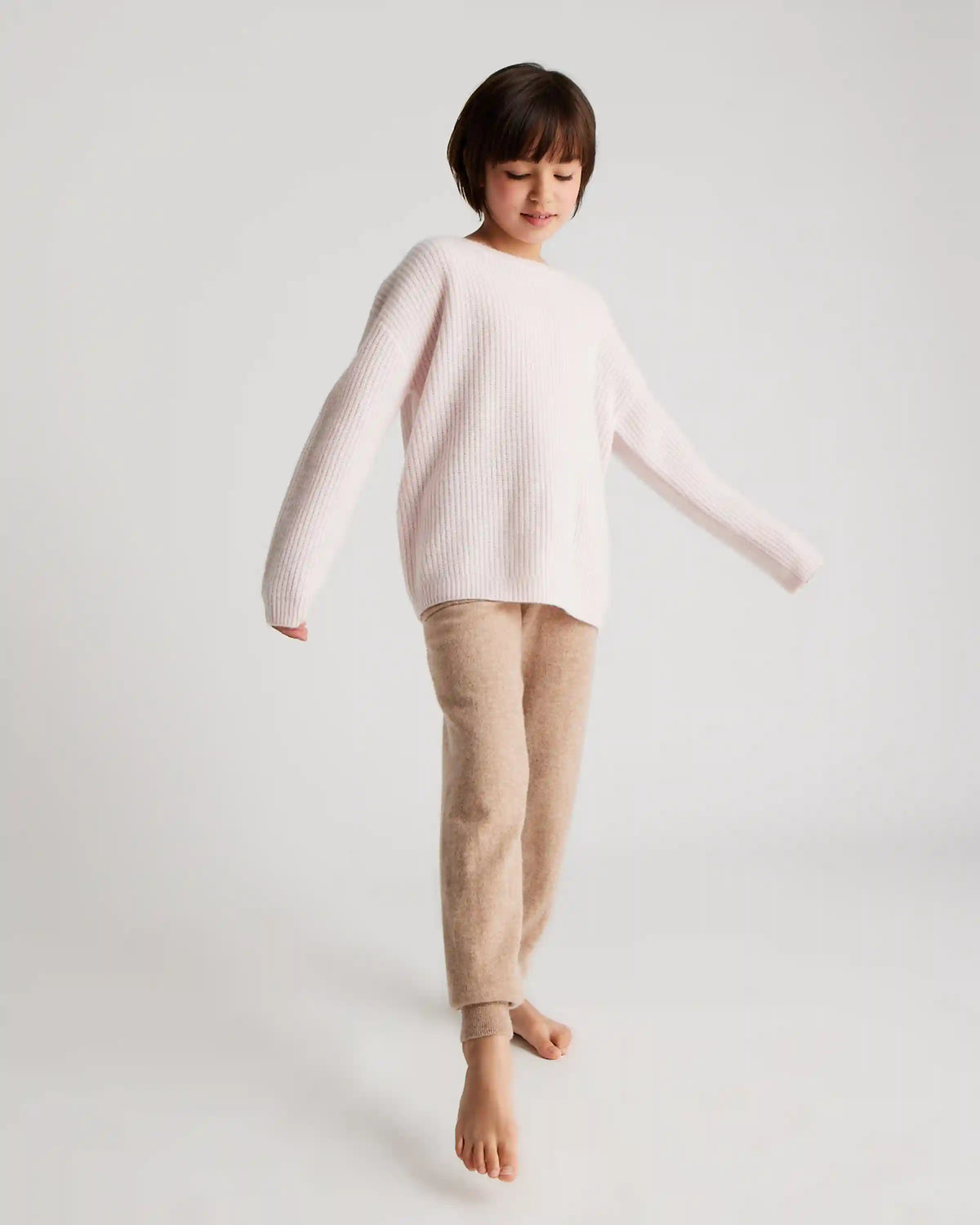 Washable Cashmere Fisherman Tunic Sweater