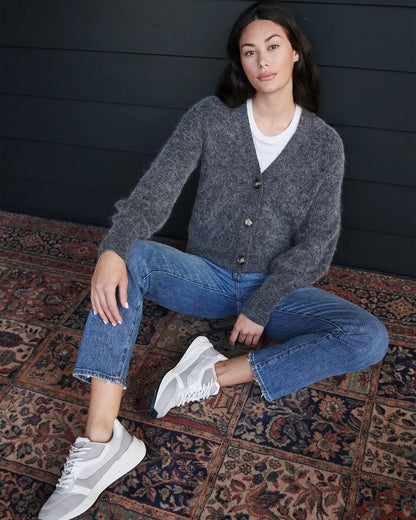 Baby Alpaca-Wool Cropped Cardigan