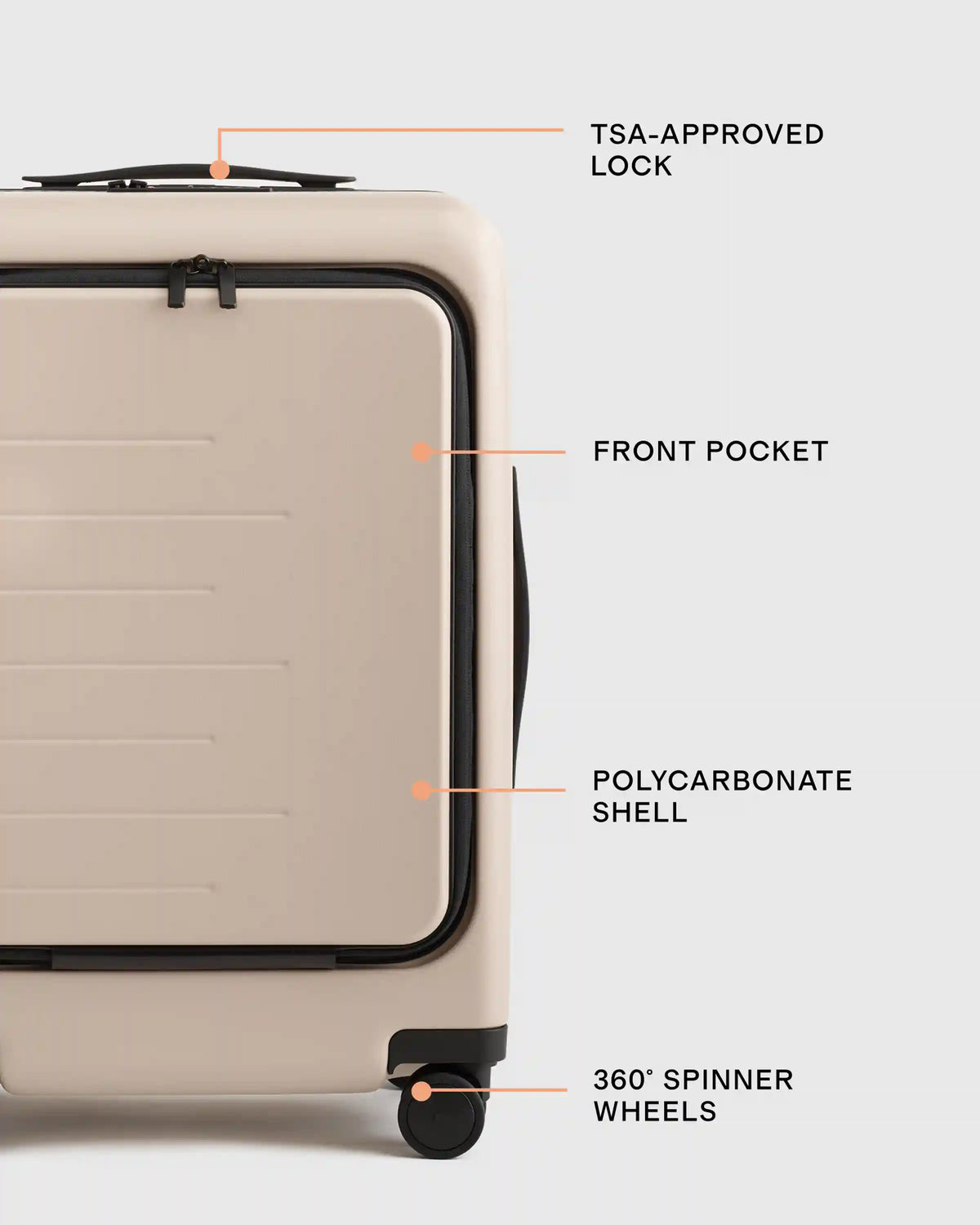 Front Pocket Carry-On Suitcase
