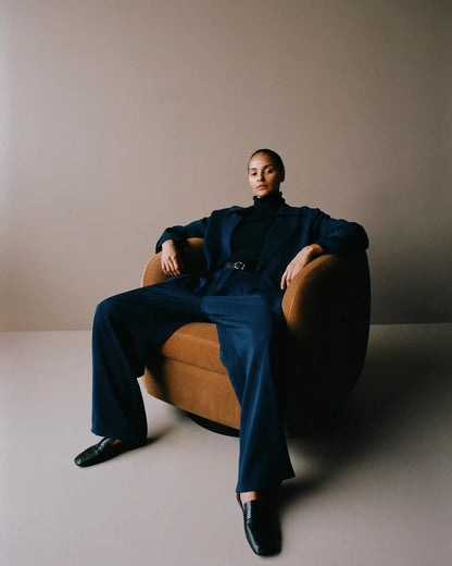 Stretch Crepe Trench Coat