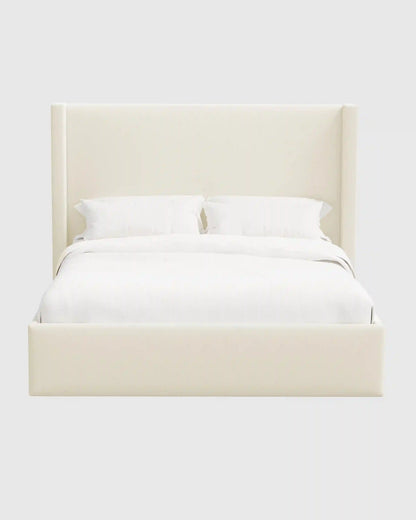 Wingback Bed in Performance Linen Blend