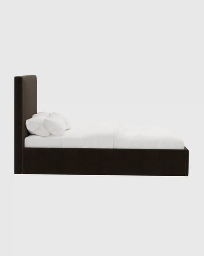 Square Bed in Performance Velvet
