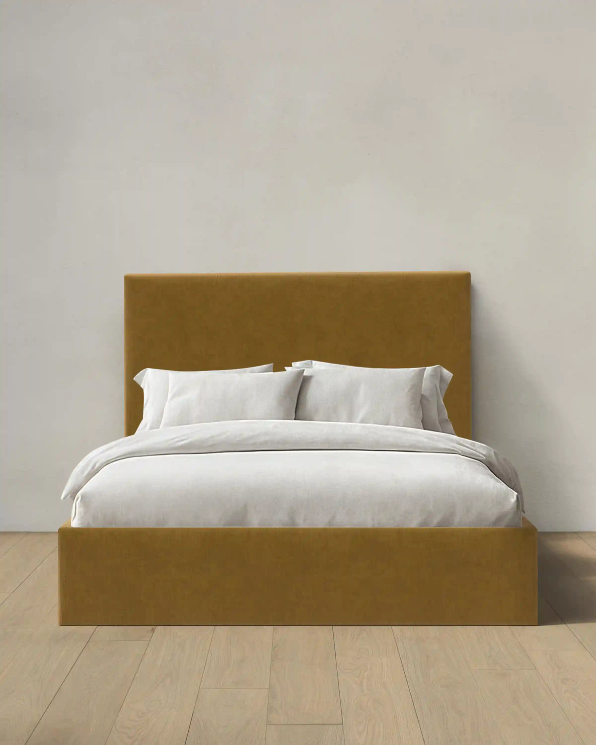 Square Bed in Performance Velvet