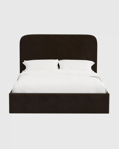 Curved Bed in Performance Velvet