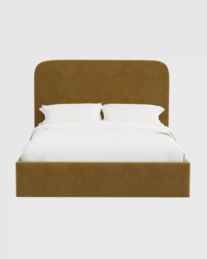 Curved Bed in Performance Velvet