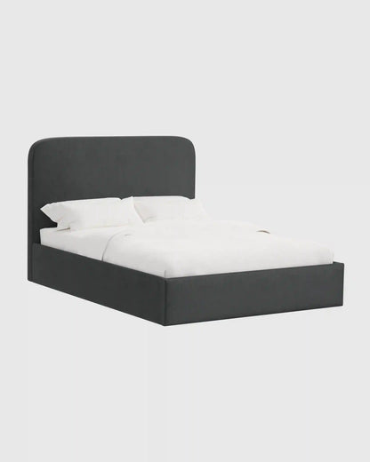 Curved Bed in Performance Velvet