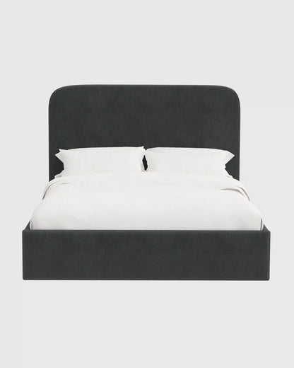 Curved Bed in Performance Velvet