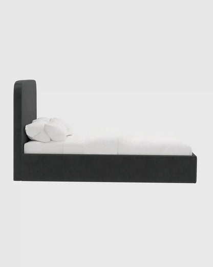 Curved Bed in Performance Velvet