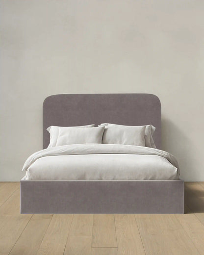 Curved Bed in Performance Velvet