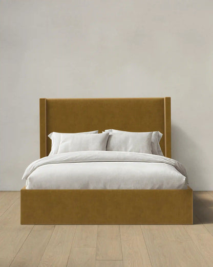 Wingback Bed in Performance Velvet