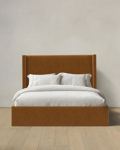 Wingback Bed in Performance Velvet