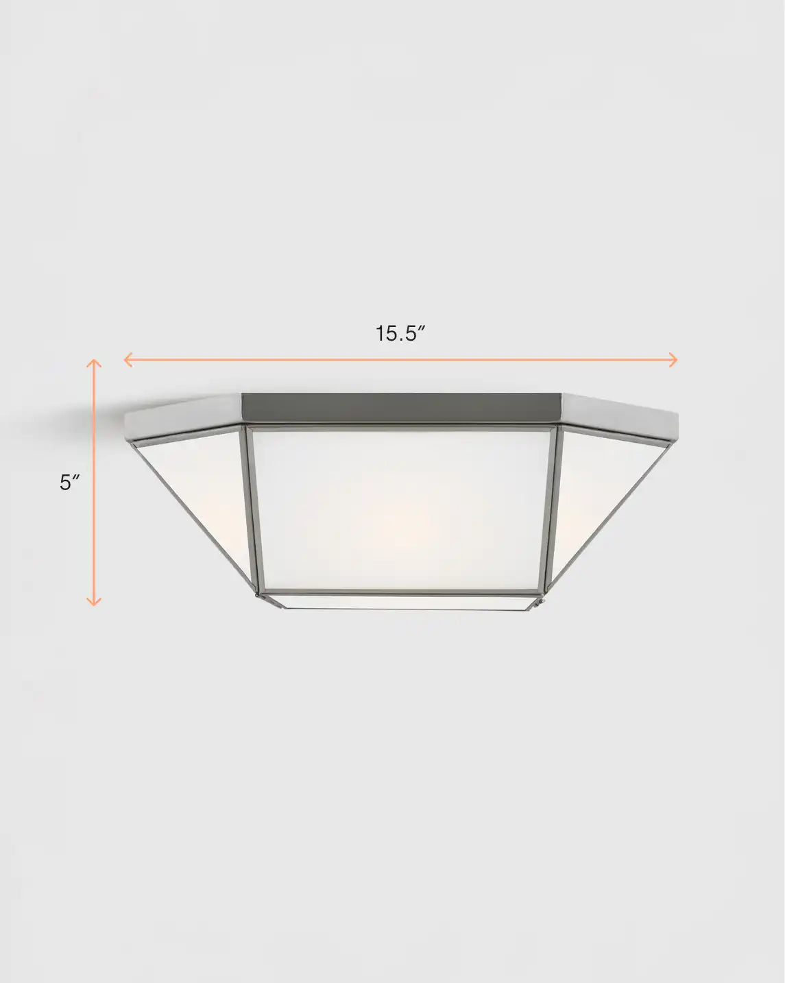 Geometric Steel Flush Mount