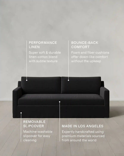 Ellery Slipcover Sofa in Performance Linen