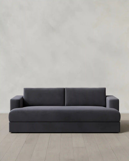 Sierra Curved Arm Sleeper Sofa in Performance Velvet