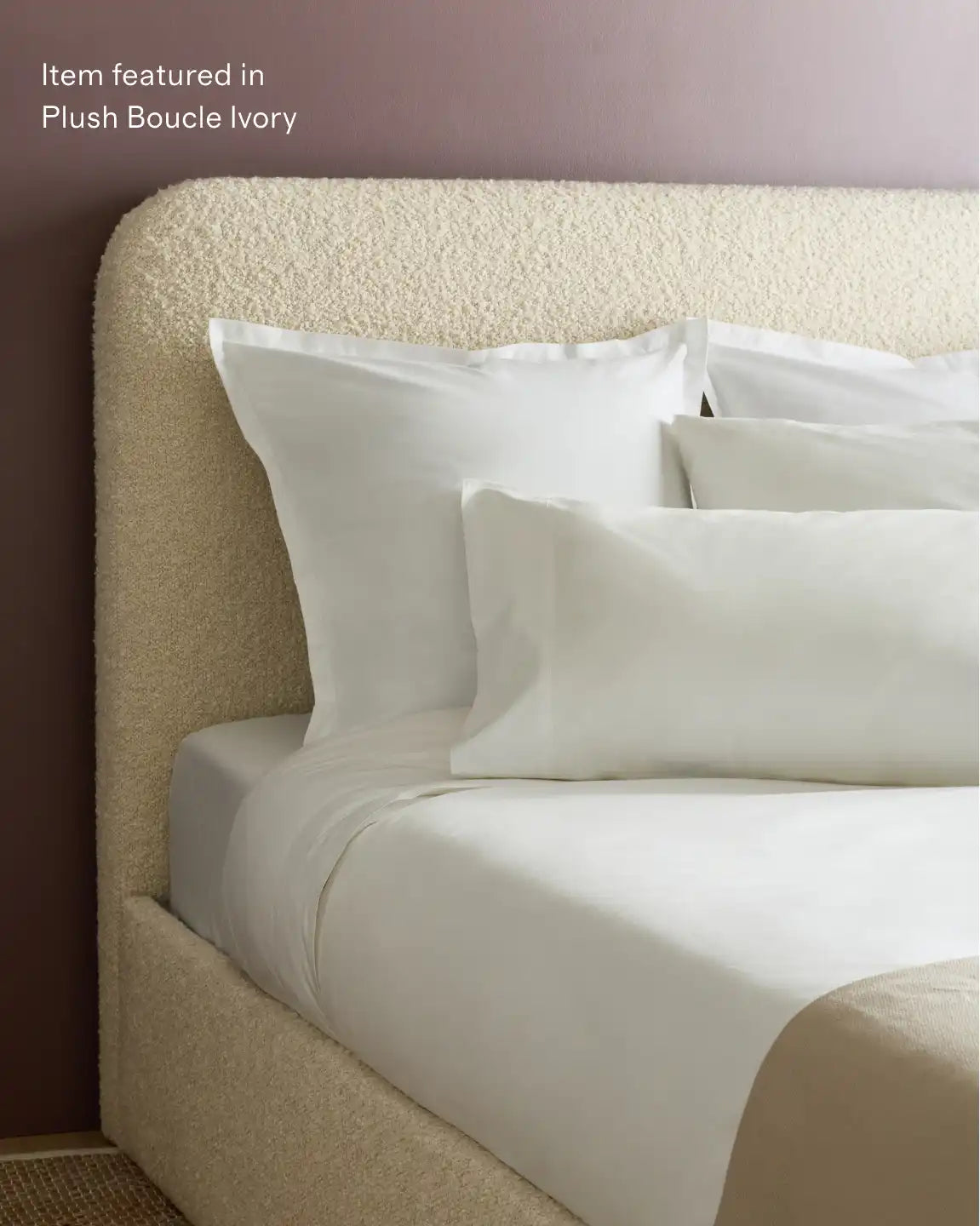Plush Boucle Curved Bed