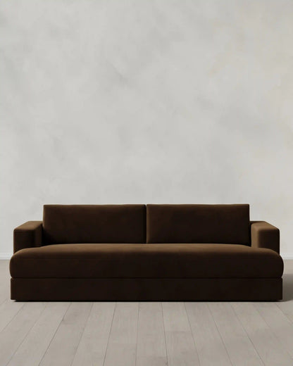 Sierra Curved Arm Sofa in Performance Velvet