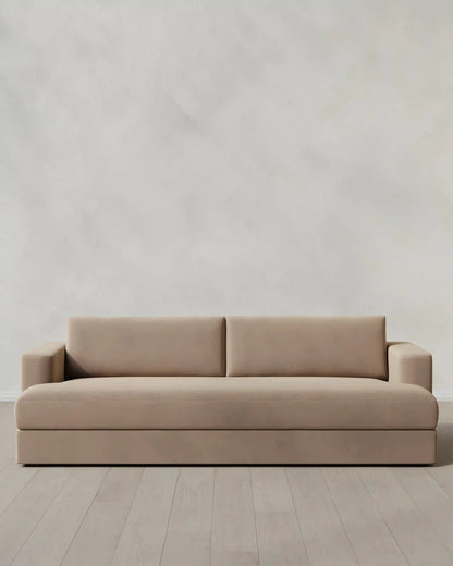 Sierra Curved Arm Sofa in Performance Velvet