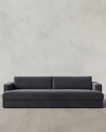 Sierra Curved Arm Sofa in Performance Velvet
