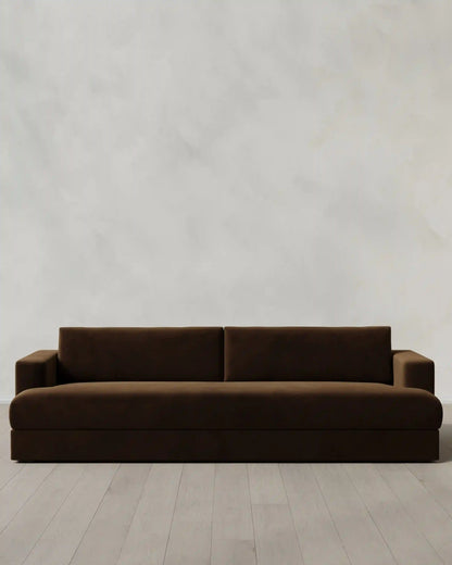 Sierra Curved Arm Sofa in Performance Velvet