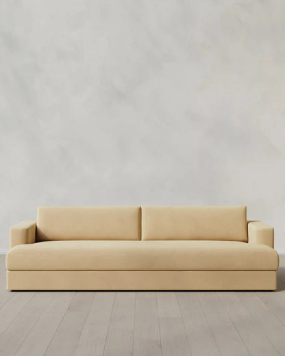 Sierra Curved Arm Sofa in Performance Velvet