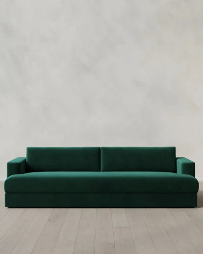 Sierra Curved Arm Sofa in Performance Velvet