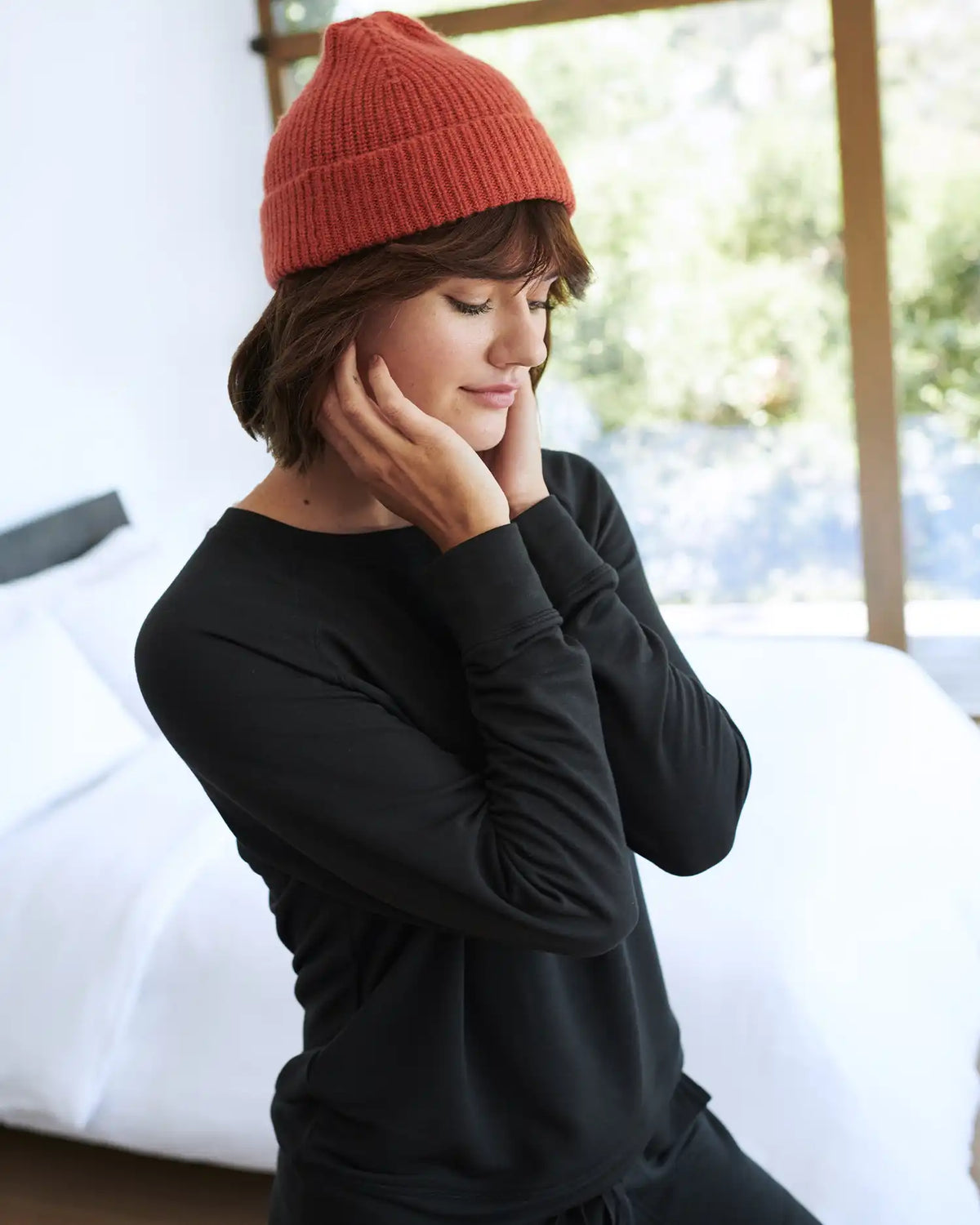 Mongolian Cashmere Ribbed Beanie