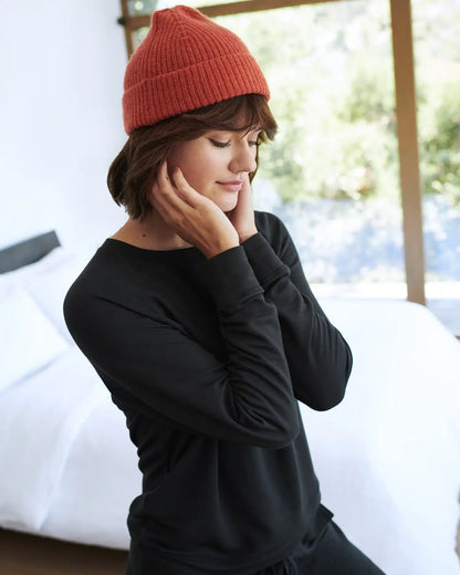 Mongolian Cashmere Ribbed Beanie