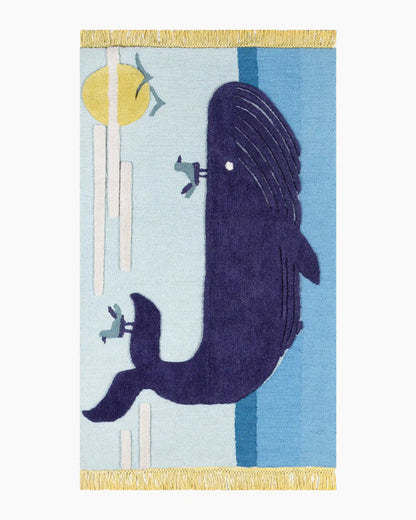 Playful Animals Hand-Tufted Wool Rug