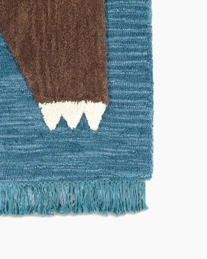 Playful Animals Hand-Tufted Wool Rug