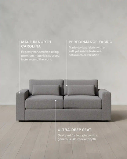 Ashford Deep Seat Sofa in Performance Basketweave