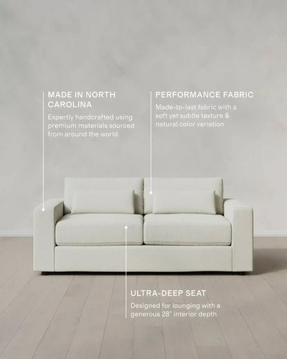 Ashford Deep Seat Sofa in Performance Basketweave