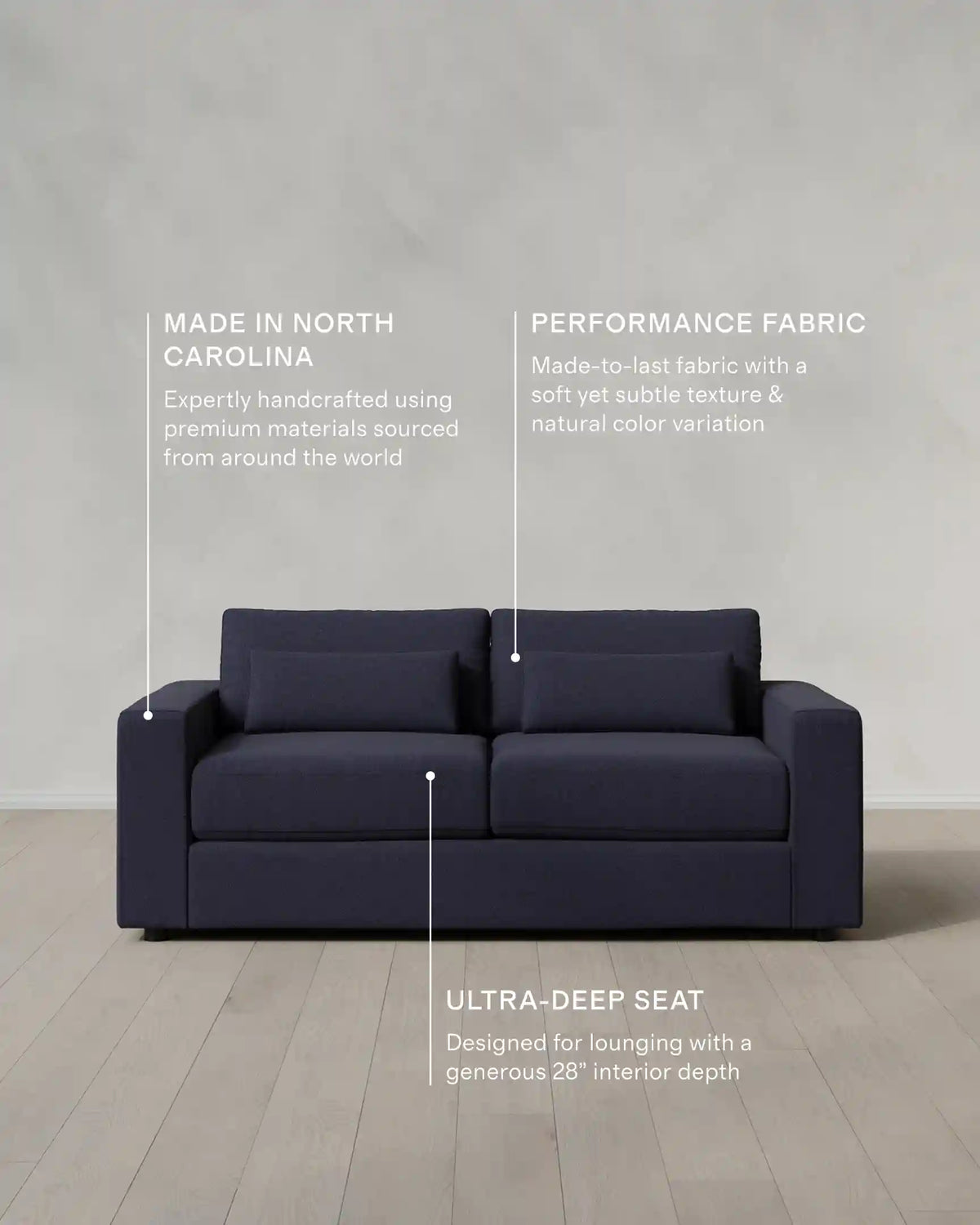 Ashford Deep Seat Sofa in Performance Basketweave