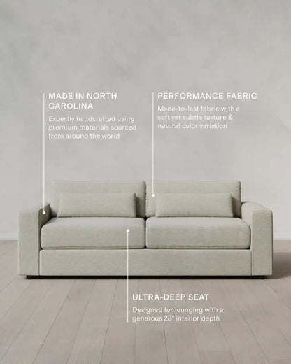Ashford Deep Seat Sofa in Performance Basketweave