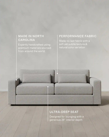 Ashford Deep Seat Sofa in Performance Basketweave