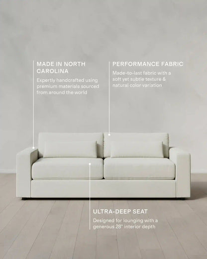 Ashford Deep Seat Sofa in Performance Basketweave