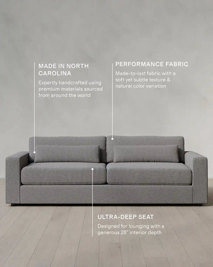 Ashford Deep Seat Sofa in Performance Basketweave