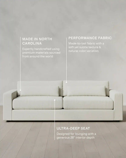 Ashford Deep Seat Sofa in Performance Basketweave