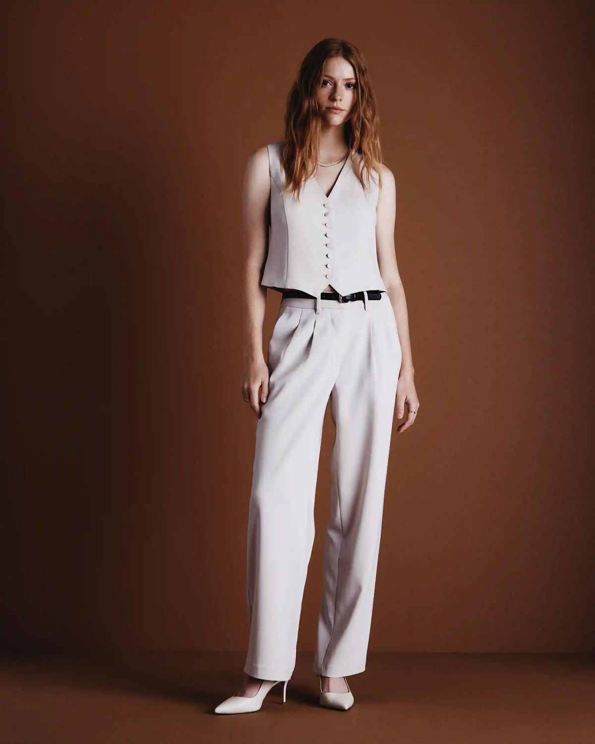 Fluid Crepe Vest